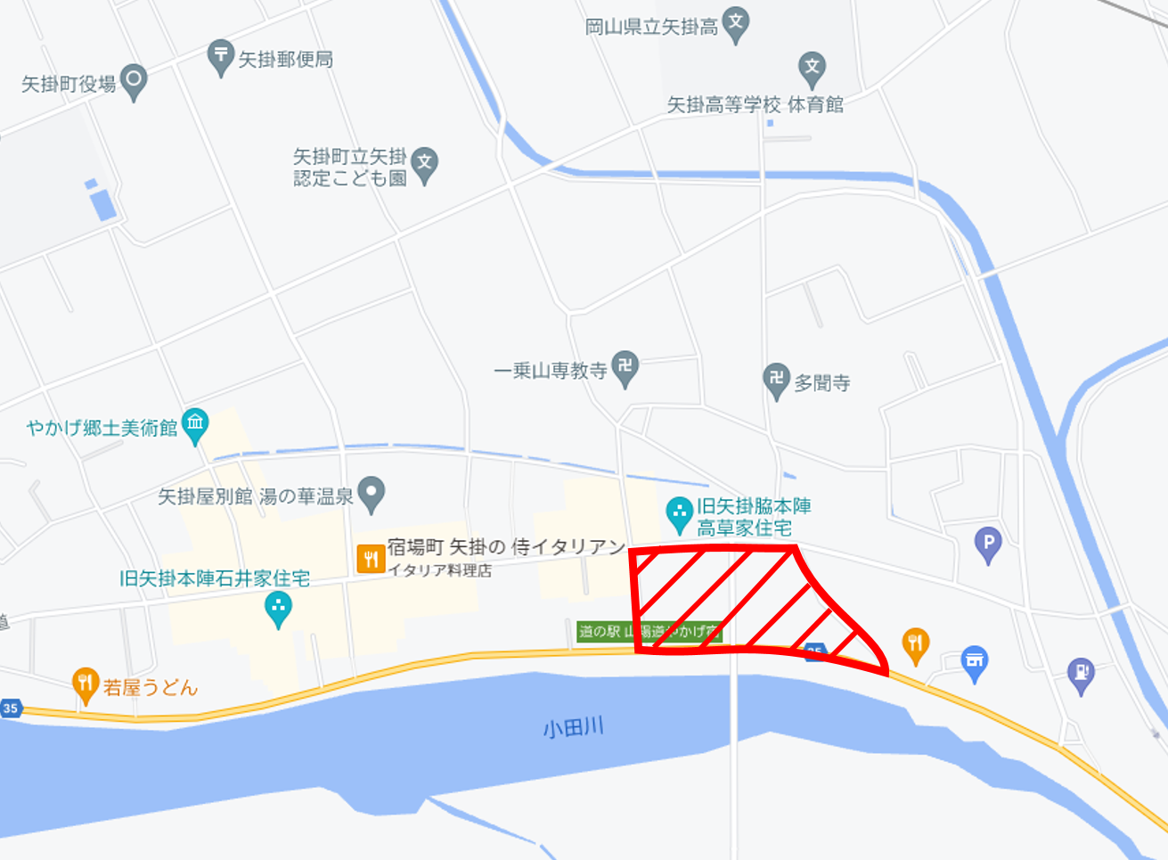 矢掛道の駅　地図